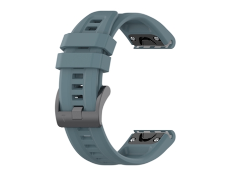 Correa de reloj inteligente para Garmin Fenix 7X Solar 26 mm Correa de reloj deportiva de silicona de color puro (Roca cian)