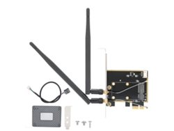 Adaptador De Tarjeta De Red Inalámbrica Mini Pci-e Para Pc De Escritorio Pci-e Con 2 Antenas Y Soporte Bluetooth.