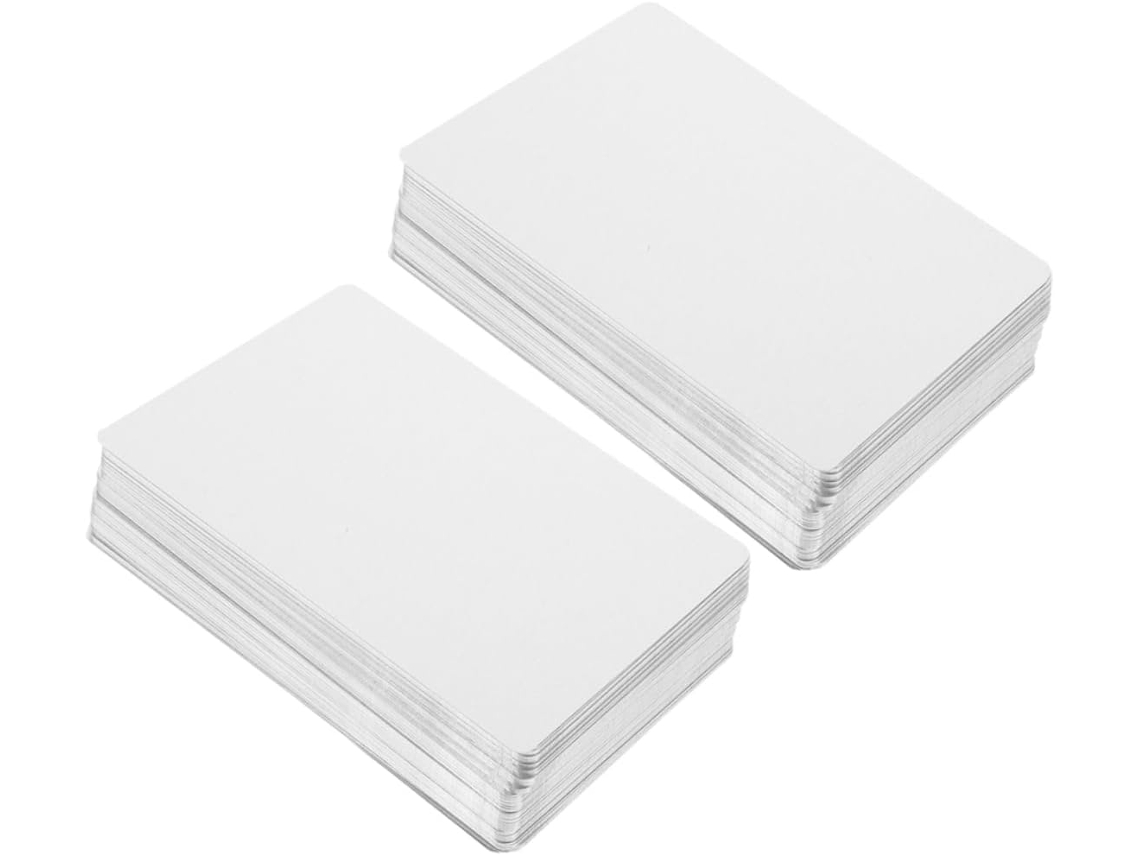 Paquete De 200 Tarjetas De Visita En Blanco, Impresas Por Sublimación, De Metal Y Cartón Para Oficina.
