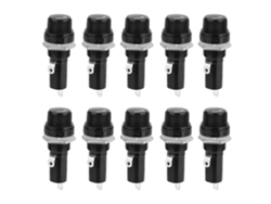 Yncm2026-10pcs Porta Fusibles De Tubo Plano 6*30 Montaje En Panel Tapa De Tornillo 10a