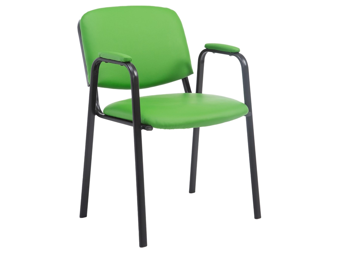 Silla de visita Ken Pro en polipiel verde CLP