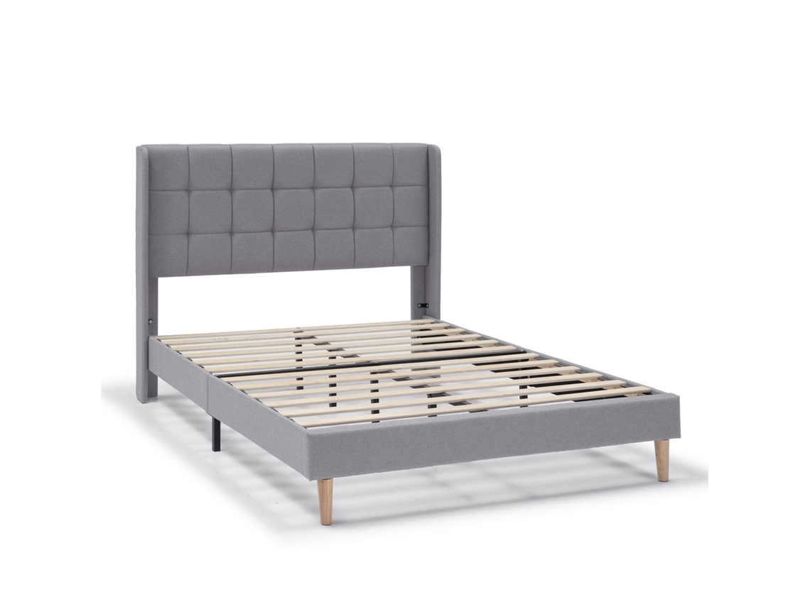 Cama Tapizada Esther Gris VS VENTA-STOCK Gris (96x195x117)