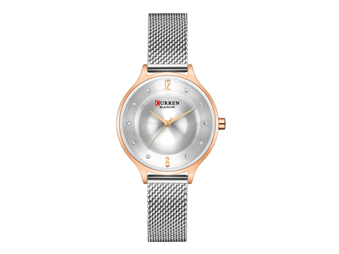 Reloj De Cuarzo De Malla Milanesa Informal Para Mujer, Reloj Delgado