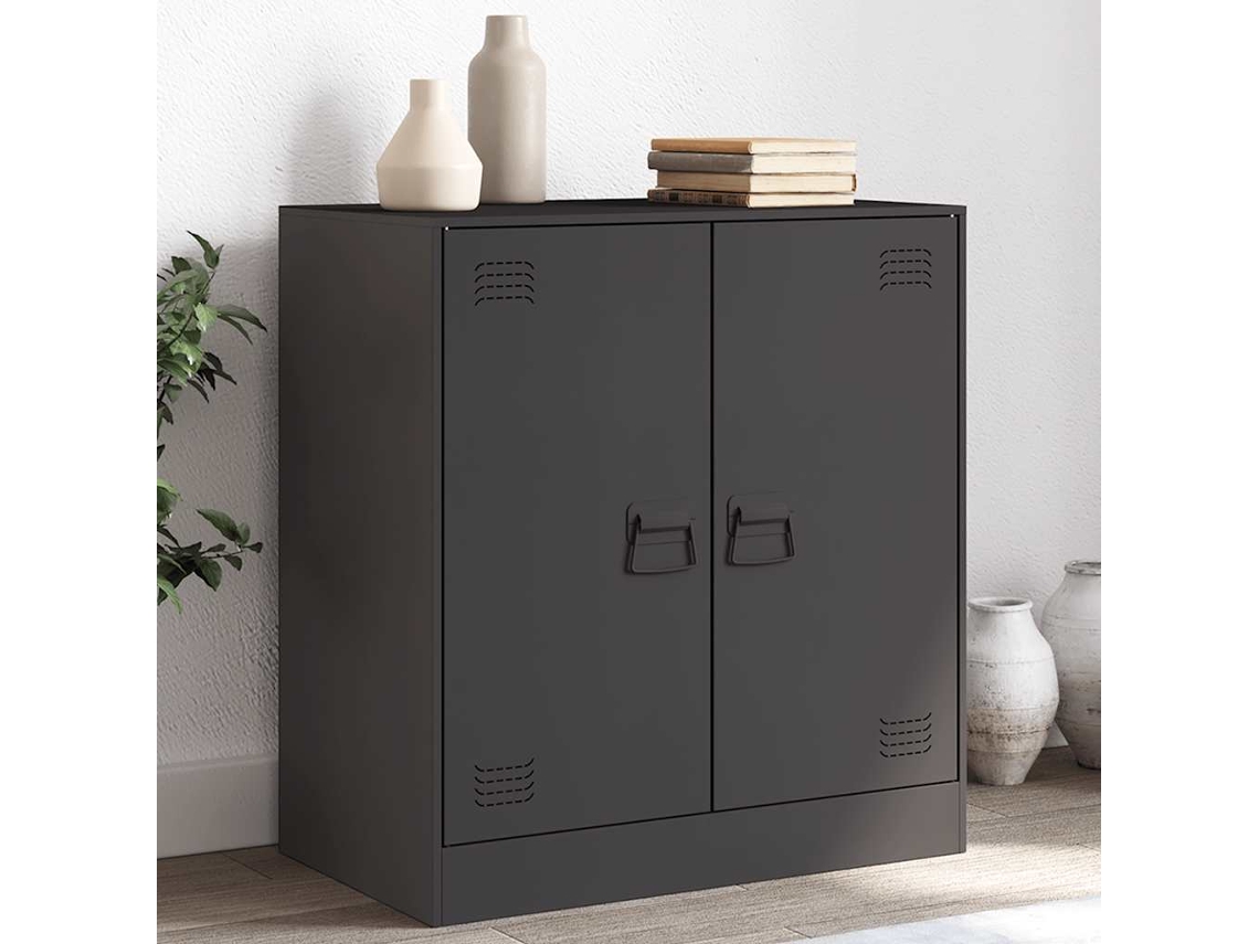 Aparador De Acero Negro 67x39x73 Cm