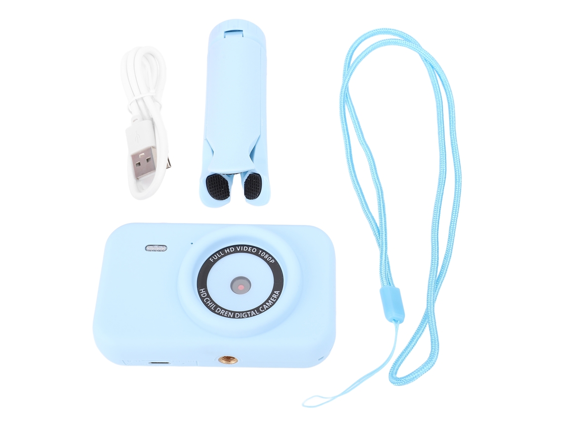 Bonita Cámara Digital Hd De 48 Mp Y 1080p Con Pantalla Ips De 2,4 Pulgadas - Regalo Para Niños De 3 A 12 Años - Azul