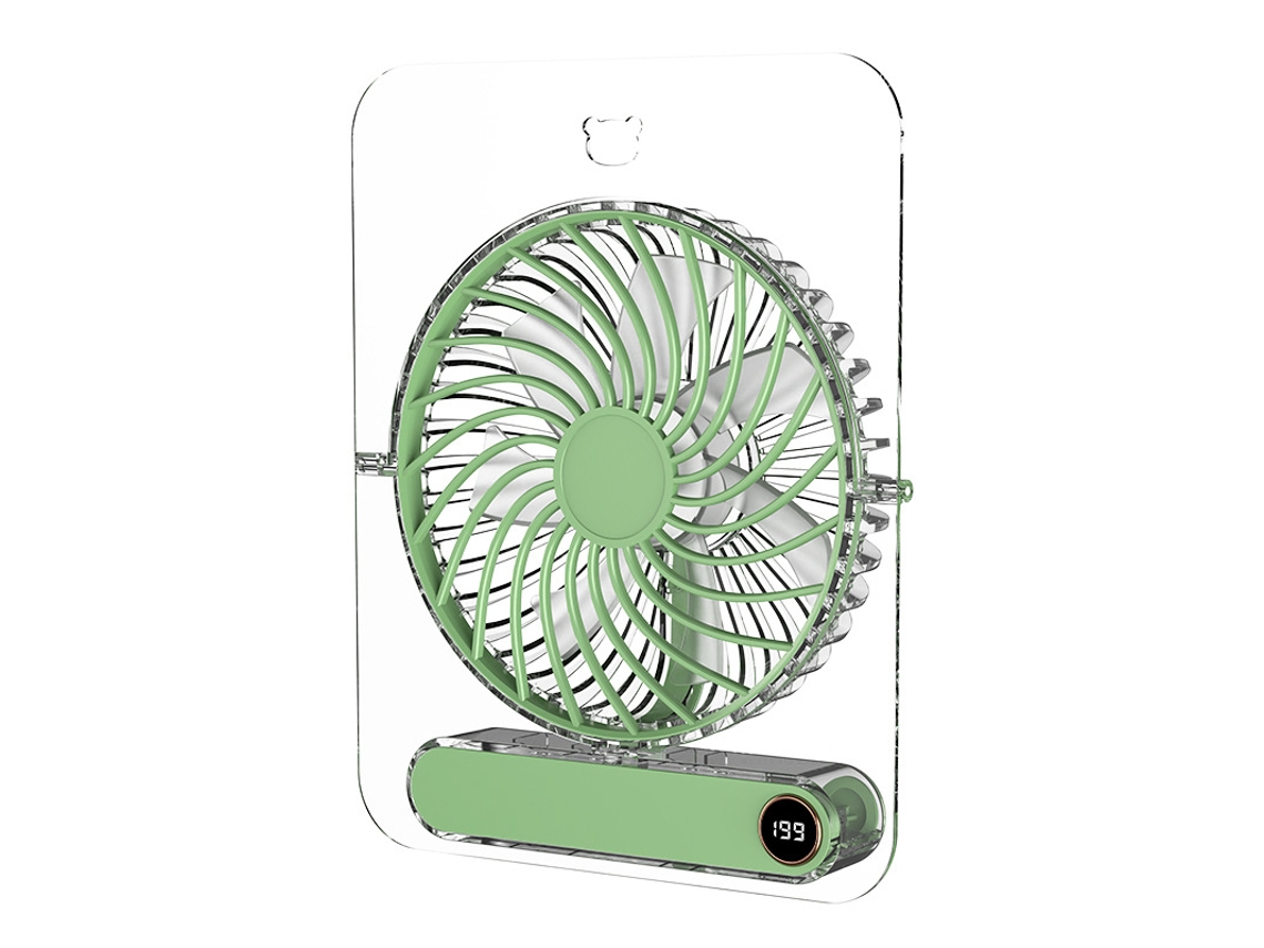 Ventilador De Mesa Eifson Plegable 5 Velocidades Transparenteverde