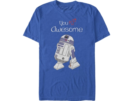 Camiseta Unisexo DEEPSTONE You R2 Awesome Star Wars Real (M)