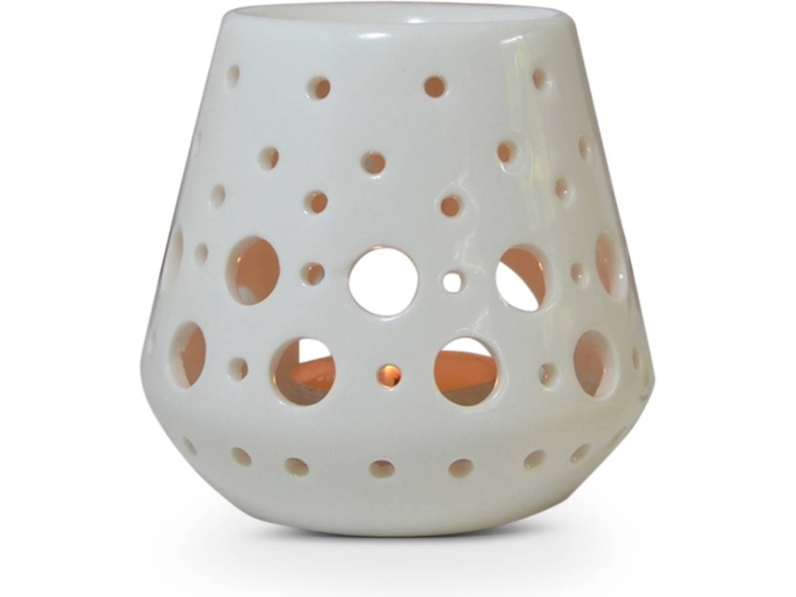 Quemador de Aceites Esenciales ZEN'ARÔME Loob (Blanco - 9x9 cm)