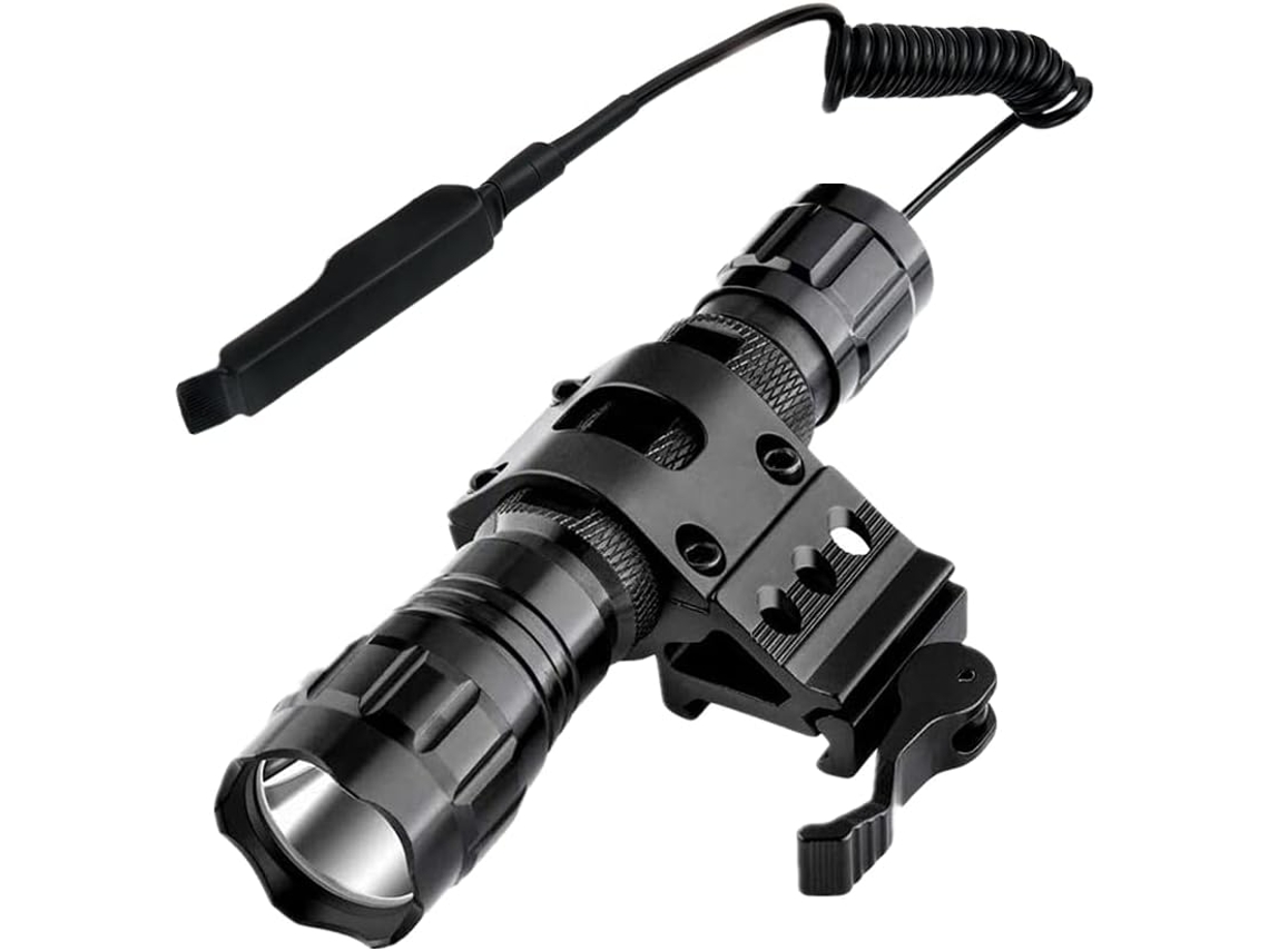 Luz táctica superbrillante con aleación de aluminio de grado aeronáutico, múltiples modos de iluminación, salida de 1500 lúmenes, cuentas de lámpara LED XML L2, Ta