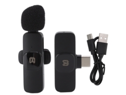 Micrófono De Solapa Mini Inalámbrico Plug And Play Con Captura De Sonido De 360 Grados Para Transmisión En Vivo Y Grabación.