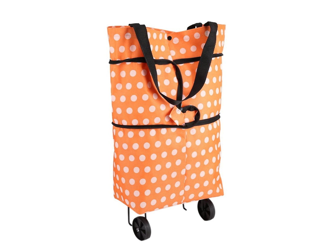 Bolsa de la compra plegable con ruedas de tela Oxford, doble función, ligera y reutilizable, ideal para viajes y almacenamiento. GOKOCO