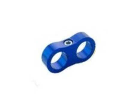 Abrazadera divisora de tubo de manguera de combustible-agua de aceite de palanquilla universal separador de línea de aluminio[An10 Azul]