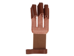 Guantes De Tiro Con Arco De Piel De Vaca, Protección De 3 Dedos, Protectores De Dedos Para Caza Y Tiro Al Blanco, Color Marrón.