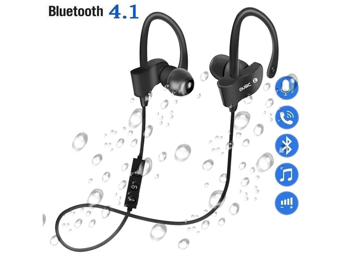 Fones de Ouvido MDUG Sem Fio Bluetooth 5.3, condução óssea, resistência à água (brancos)