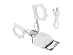 Rizador De Pestañas Caliente Recargable Con Usb-c, 2 Modos, Anti Quemaduras, Portátil, Blanco, Envase En Inglés Neutro
