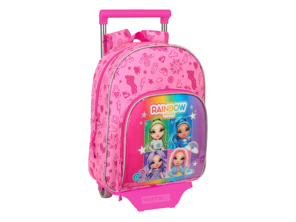 Mochila escolar con ruedas Rainbow High Shine (poliéster 300d multicolor)