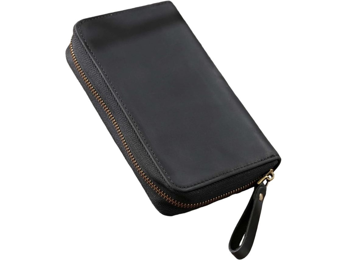 Estuche para lápices SFUSHOS, fabricado en piel sintética, con 10 compartimentos, cierre de cremallera, para bolígrafos, portátil.