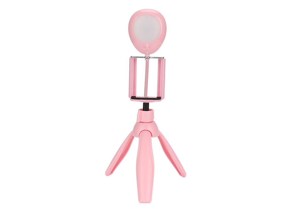 Lámpara De Relleno De Belleza Para Streaming En Vivo Con Teléfono Móvil Plegable, Trípode Y Soporte Para Teléfono