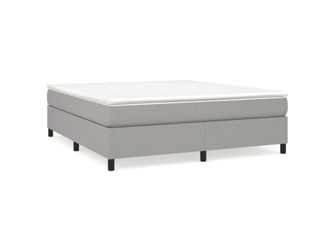 Maison Exclusive - Estructura De Cama Con Somier Tela Gris Claro 160x200 Cm