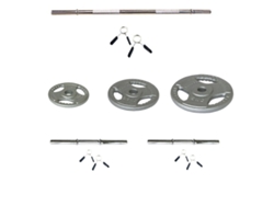 Kit de barra, mancuernas y discos de pesas VIOK de 1,80 m