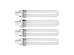 Juego de 4 tubos de repuesto para lámparas UV de 9 W con forma de U, 365 nm, para secador de uñas 2 025 GOKOCO