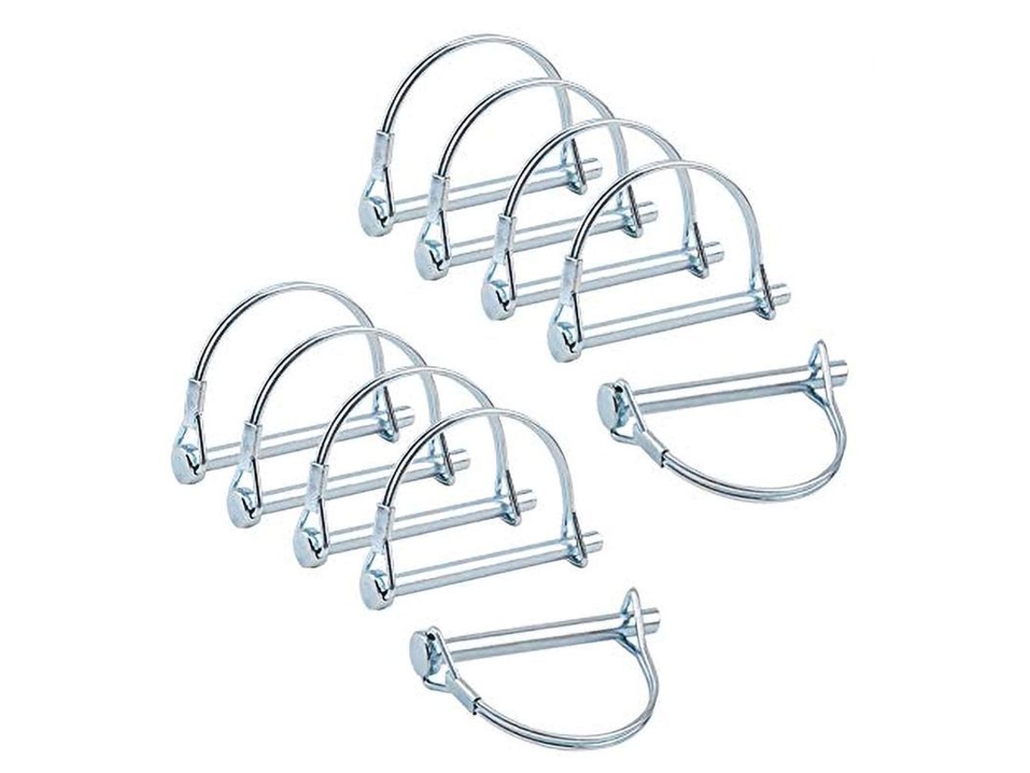 10 unidades de flejes de seguridad de acero galvanizado, de 6 mm x 60 mm, para jardinería, agricultura y transporte en remolque.