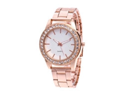 Reloj De Pulsera Informal De Moda Con Correa Ajustable Y Movimiento De Cuarzo (oro Rosa)