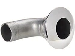 Sortie Coudée Marine Acier Inoxidable De 25 Mm Para Le Drainage Et La Ventilation Avec Trou Boulon