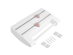 Estante De Cocina De Pared Con Soporte Para Toallas, Soporte Para Film Transparente Y Cortador De Papel De Aluminio (blanco).