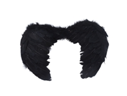 Ala De Plumas Adulto Niño Disfraz Cosplay Para Halloween Navidad Fiesta Negro 60x45cm