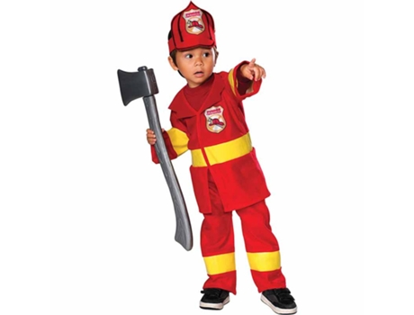 Disfraz de Bebé RUBIES Bombero (Tam.: 69-80 CM)