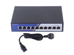 Conmutador Gigabit Ethernet De 10 Puertos, Poe No Gestionado, 2 Gbps, Divisor Plug And Play Con Protección De Seguridad.