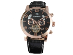 Reloj Mecánico Automático De Negocios Para Hombres Forsining Exquisito (negro+oro Rosa)