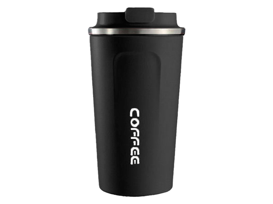 Taza De Café Inteligente Con Indicador De Temperatura, Acero Inoxidable 304, Aislante, Portátil, 510 Ml, Negra.