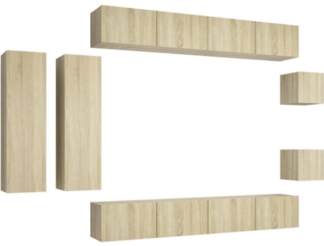 Conjunto 8 de muebles de salón VIDAXL roble Sonoma