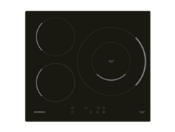 Placa Inducción INFINITON IND3BK8G32, 3 Zonas, 8000 W, Touch control, 9 Niveles de Potencia, Negro