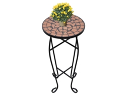Mesa auxiliar de terracota con mosaico de plantas DKD HOME DECOR