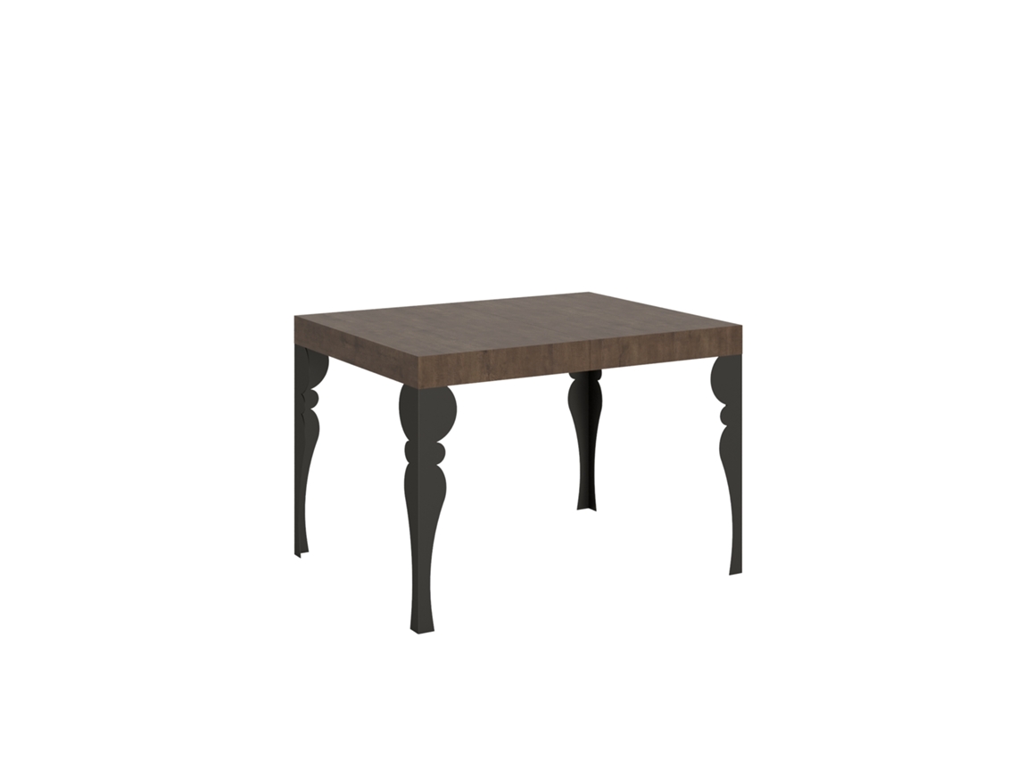 Mesa extensible 70x110/194 cm Paxon Nogal estructura Antracita