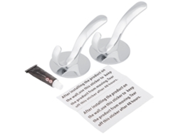 MEOIRUERY Soporte de Acero Inoxidable Autoadhesivo para Toallas, Colgador de Pared para Puerta de Baño (2 Piezas)