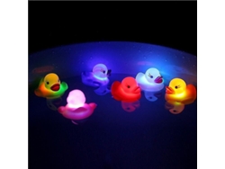 Juego De 6 Piezas De Patitos De Goma Flotantes Con Luz Led Para La Hora Del Baño De Los Niños.