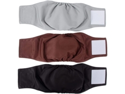 Fasst-pañales Reutilizables Para Perros Machos Lavables (3 Paquetes) Faja Abdominal Ajustable Antifugas