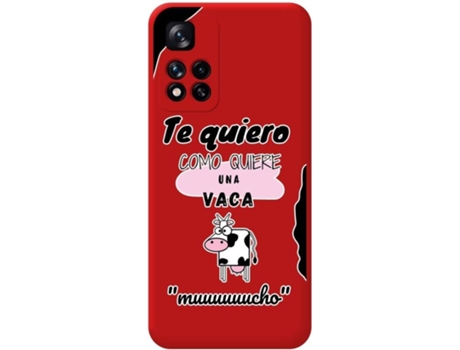 Carcasa para Xiaomi Redmi Note 11 Pro+ Plus 5G TUMUNDOSMARTPHONE Silicona Líquida Dibujos Rojo