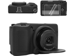 Funda EIFSON para Ricoh Griii/griiix, con protector de pantalla y tapa de lente extraíble (compatible, negra)