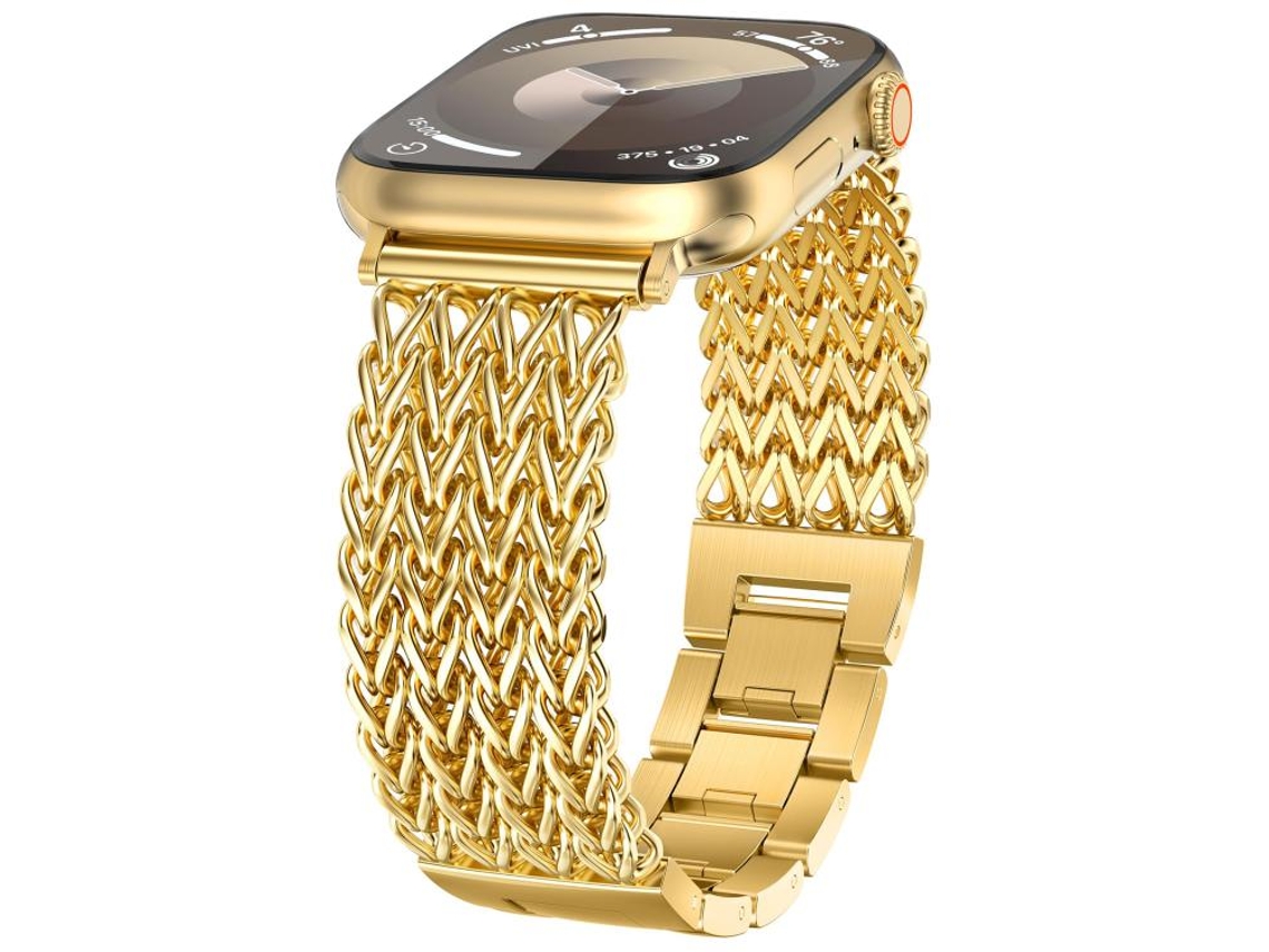 Correa para Apple Watch de 46/49/45/44 mm - Acero inoxidable trenzado con diseño de espiga