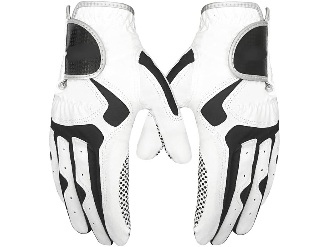 Guantes De Golf Profesionales Para Hombre, 1 Unidad, Transpirables, Azules, Blancos, Tejido Suave, Mano Izquie