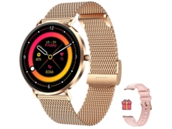 Reloj Inteligente T8Pro 1.32 Amoled con Llamada Bluetooth y Diseño Ultrafino Oro Rosa
