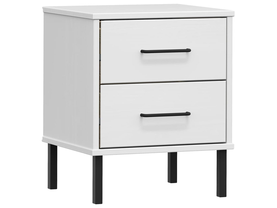 Mesita De Noche VIDAXL Blanco Madera (40x35x48.5 )