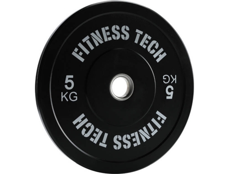 Disco de Musculación FITNESS TECH Plate Negro (5 kg)