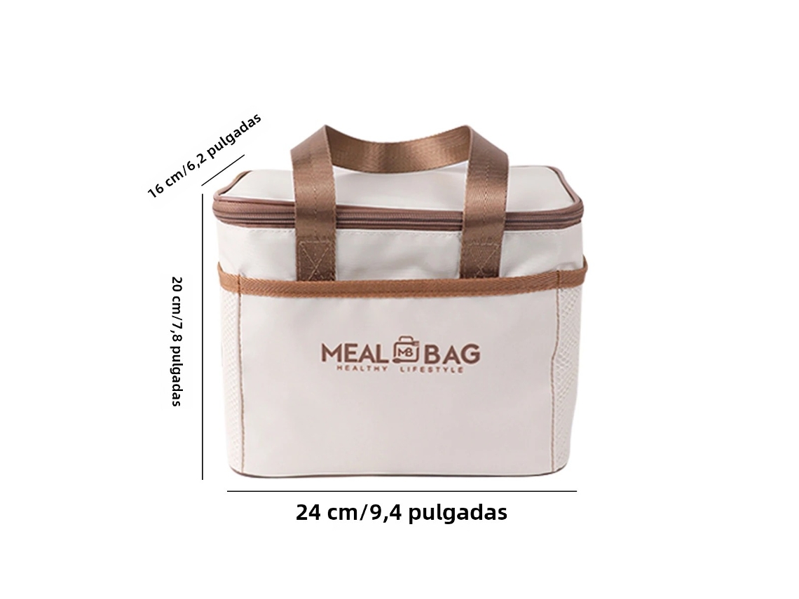 (estilo Bm) Bolsa De Almuerzo Portátil Impermeable Con Aislamiento De Gran Capacidad, Bolsa De Alimentos Con Aislamiento