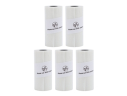 Papel Térmico Adhesivo Transparente E Impermeable, 5 Rollos, Para Fotos, Notas Y Recordatorios.